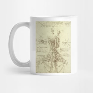 Human Anatomy Spinal Column by Leonardo da Vinci Mug